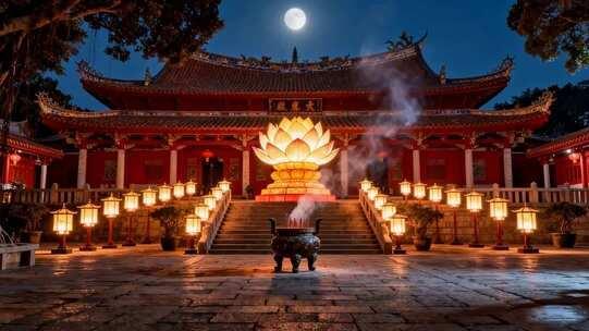 看到佛灯，许下心愿，真滴很灵。今日吉言：微笑