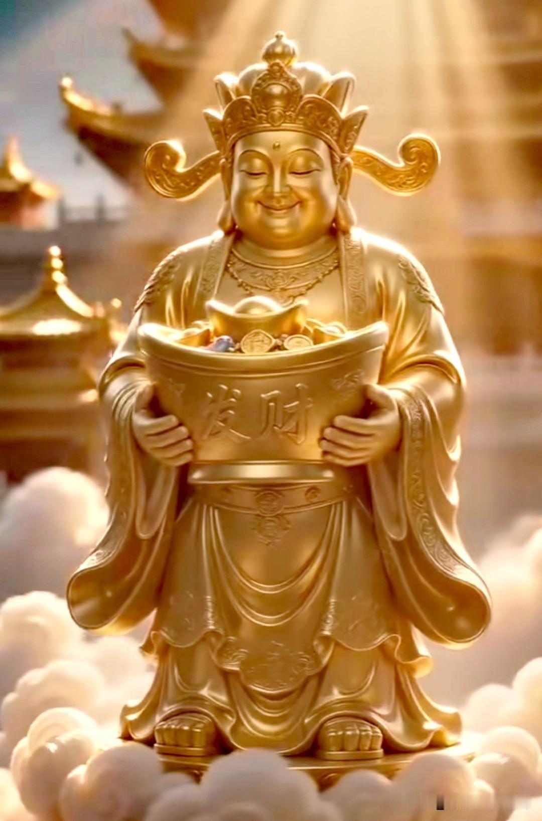 财神送福，聚宝纳财✨
愿往后日子财源广进，顺风顺水，富贵安康，留下一句接财，财运