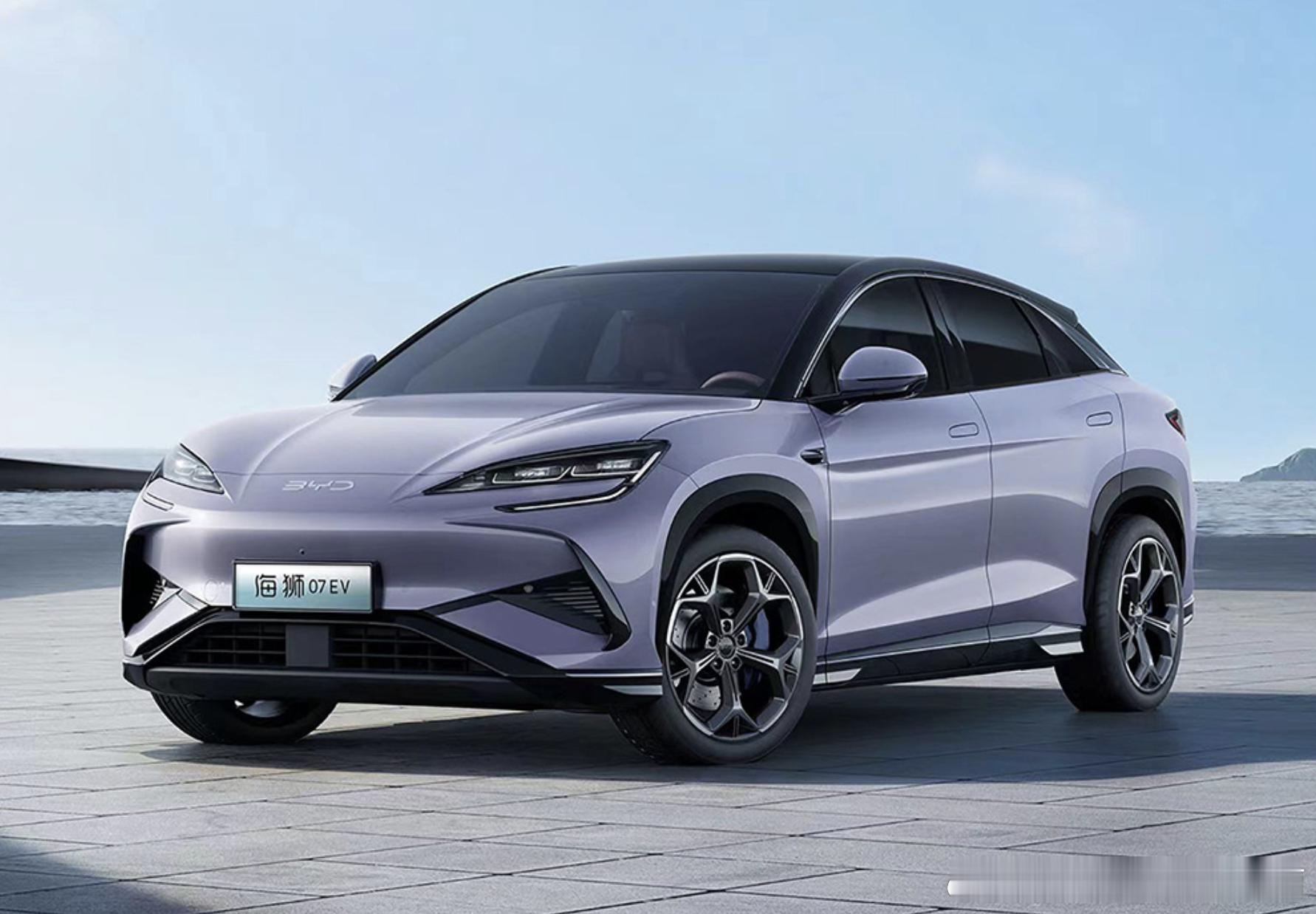 #这是你要的潮车吗# 比亚迪海狮07EV，新海狮IP首款车（以后海洋网SUV会整