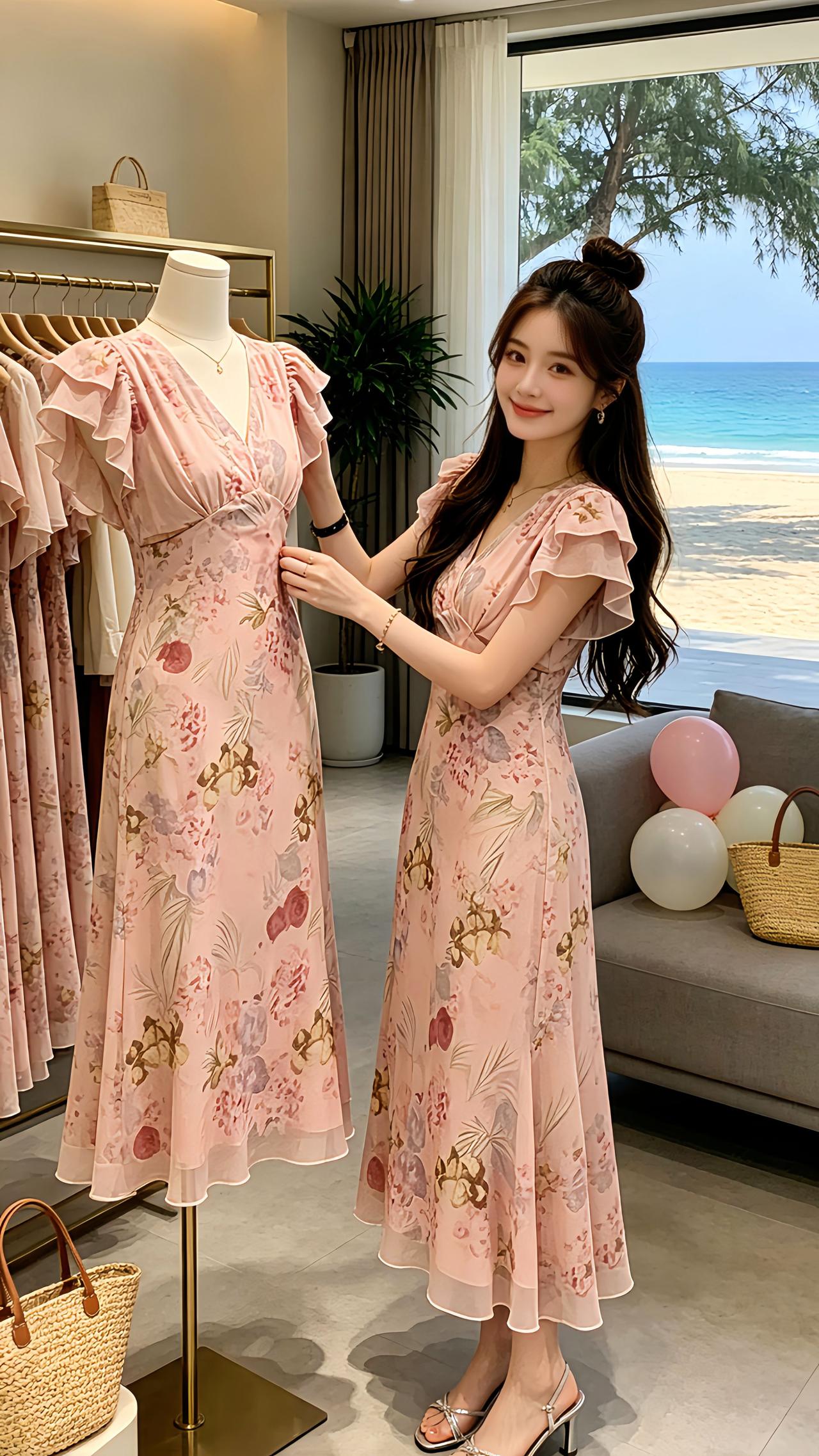 夏日绝美仙女裙 夏季温柔碎花连衣裙 夏日氛围感连衣裙推荐 出游穿搭 少女感夏日o