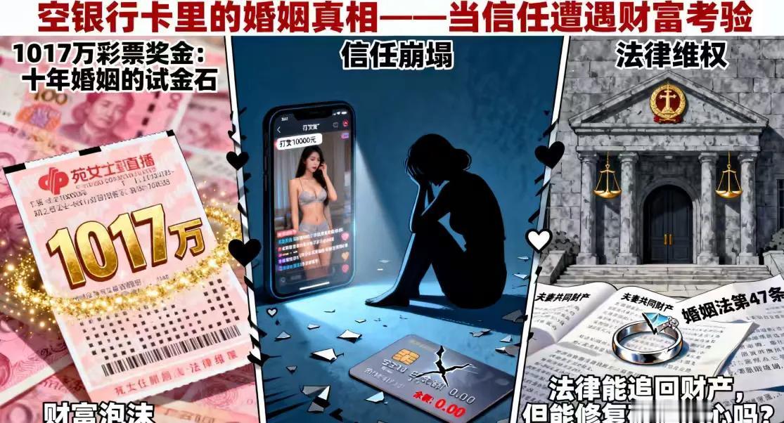千万巨奖却砸碎十年婚姻：丈夫豪掷120万打赏主播，妻子起诉追讨


苑女士捏着那