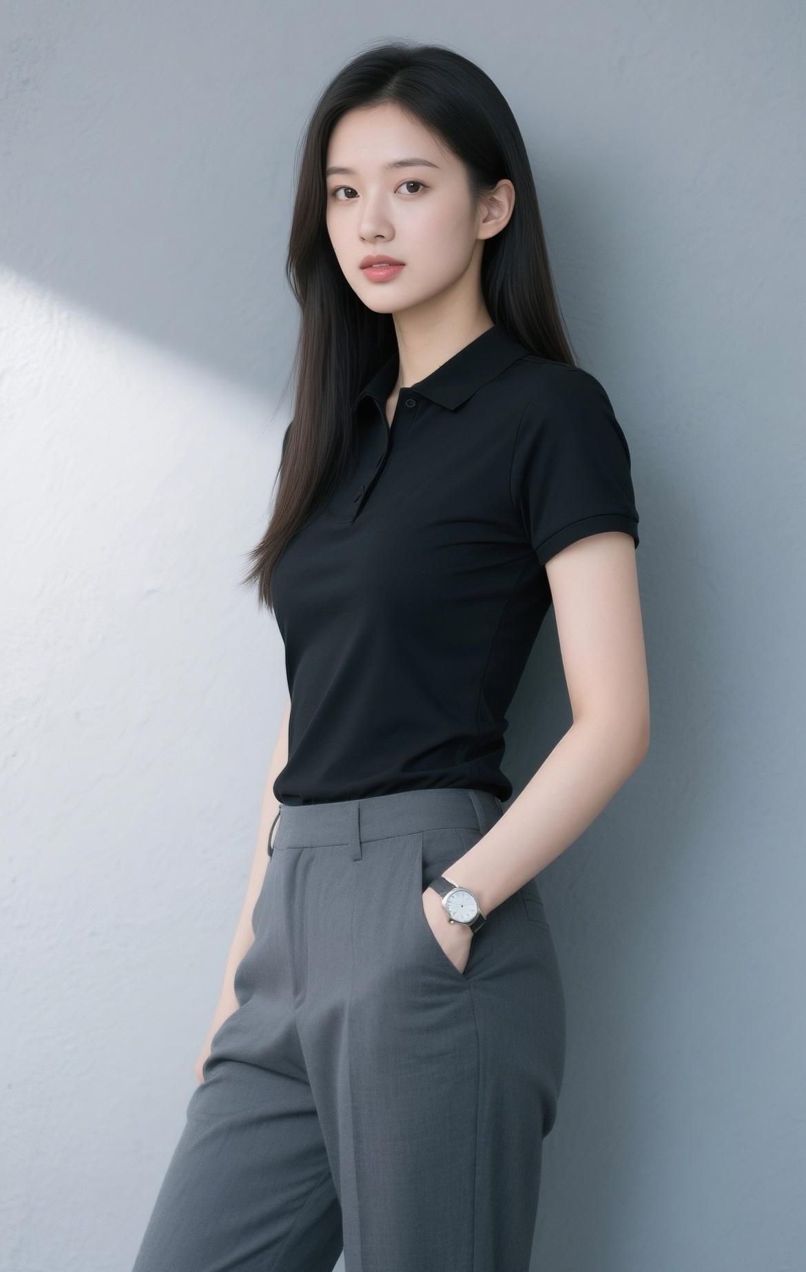 穿不了高跟鞋，穿不了碎花裙！那就踏实的穿Polo衫…[偷笑]