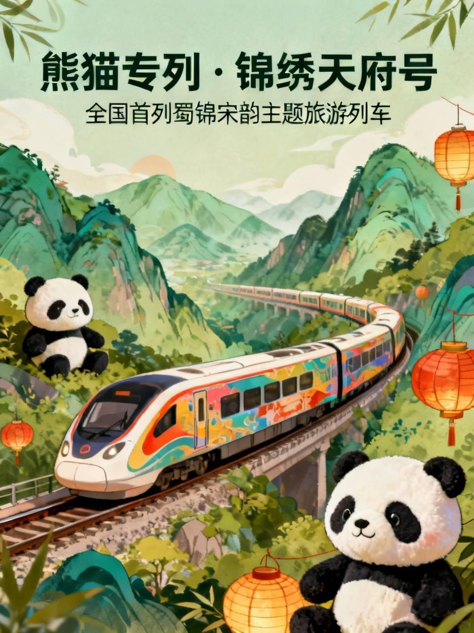 乘坐“熊猫专列·锦绣天府号”，体验感绝佳。5月19日它作为全国首列蜀锦宋韵主题旅