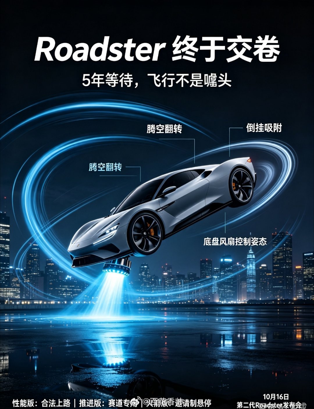 特斯拉Roadster真的会飞跳票9年，Roadster用“飞行”交卷？10月1