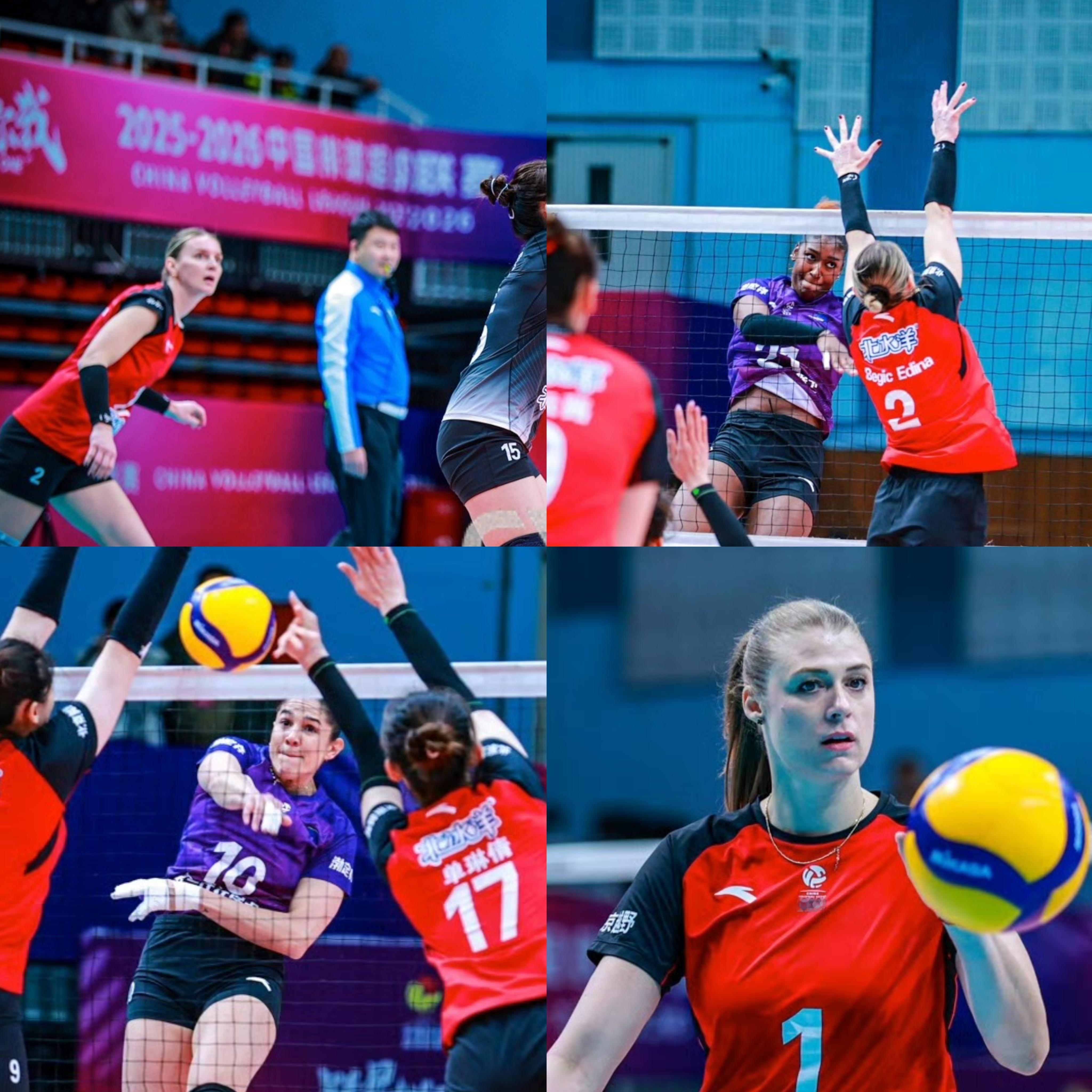 【外援·技术统计】 天津女排3比2北京女排 1️⃣外援钱不好赚，全部都是大主大副