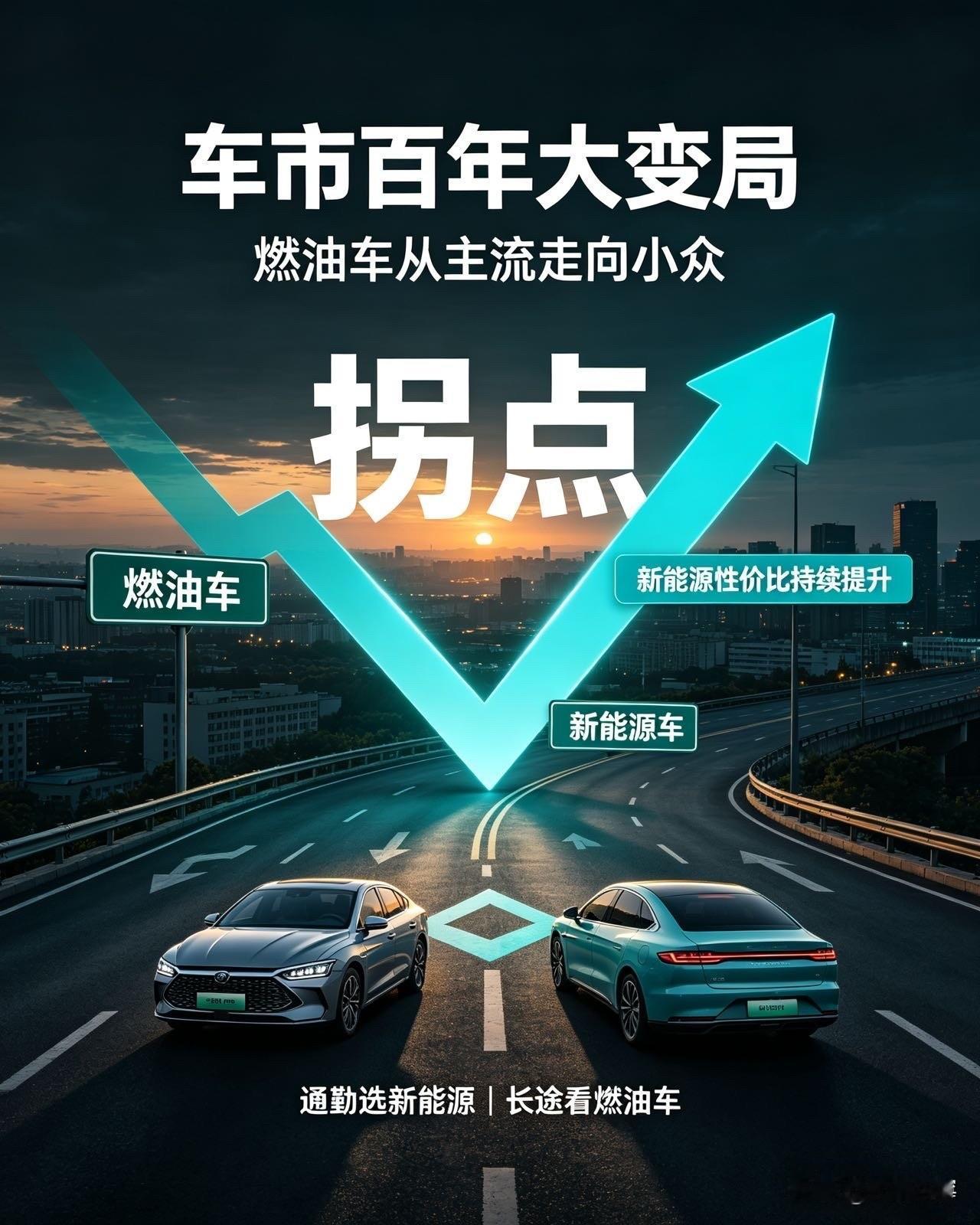 历史性拐点！燃油车彻底告别主流时代

车市迎来百年大变局，一个所有车主、准车主都