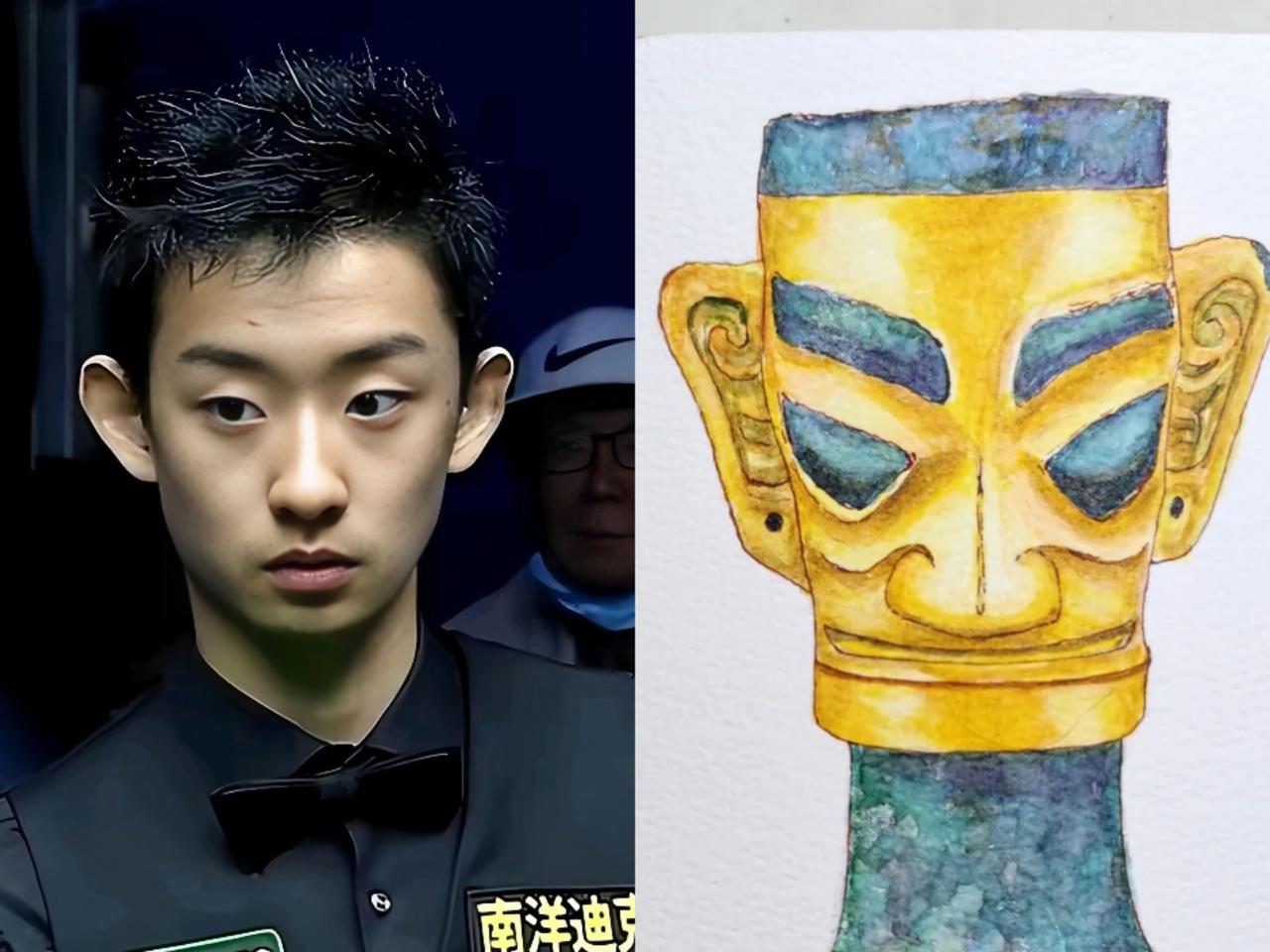 网友玩笑开大了，竟然说吴宜泽长得像三星堆人，以后就叫吴星堆吧！
 
这几天，斯诺
