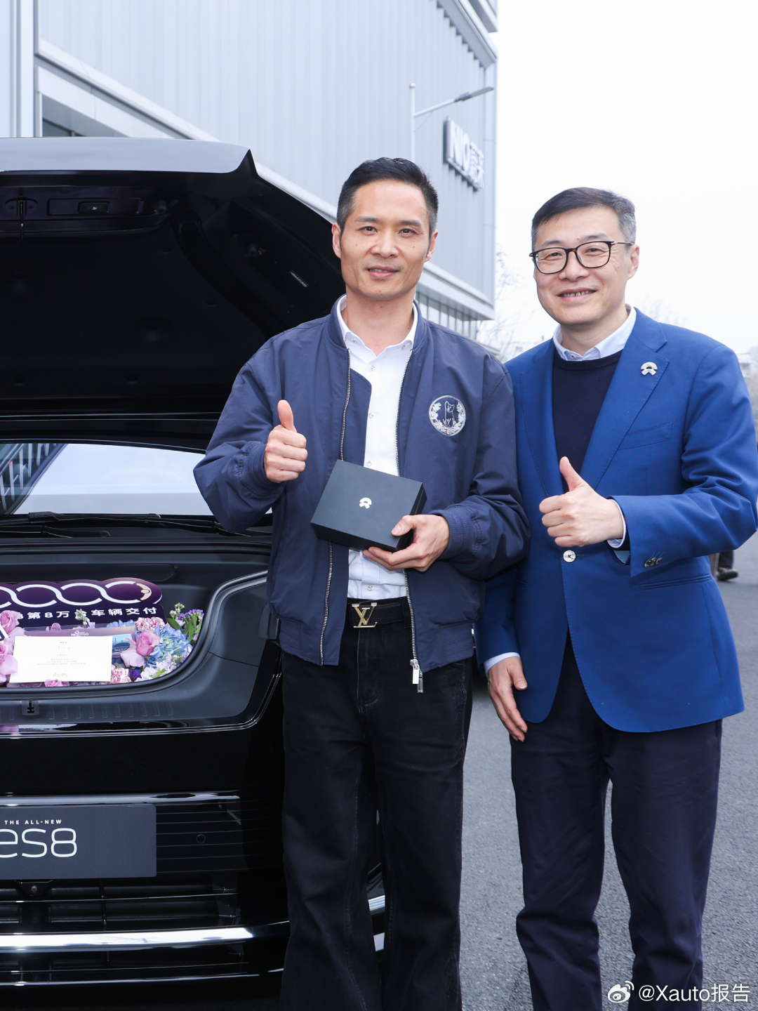 蔚来全新ES8完成第80000台新车交付3月20日，蔚来全新ES8在杭州完成第8