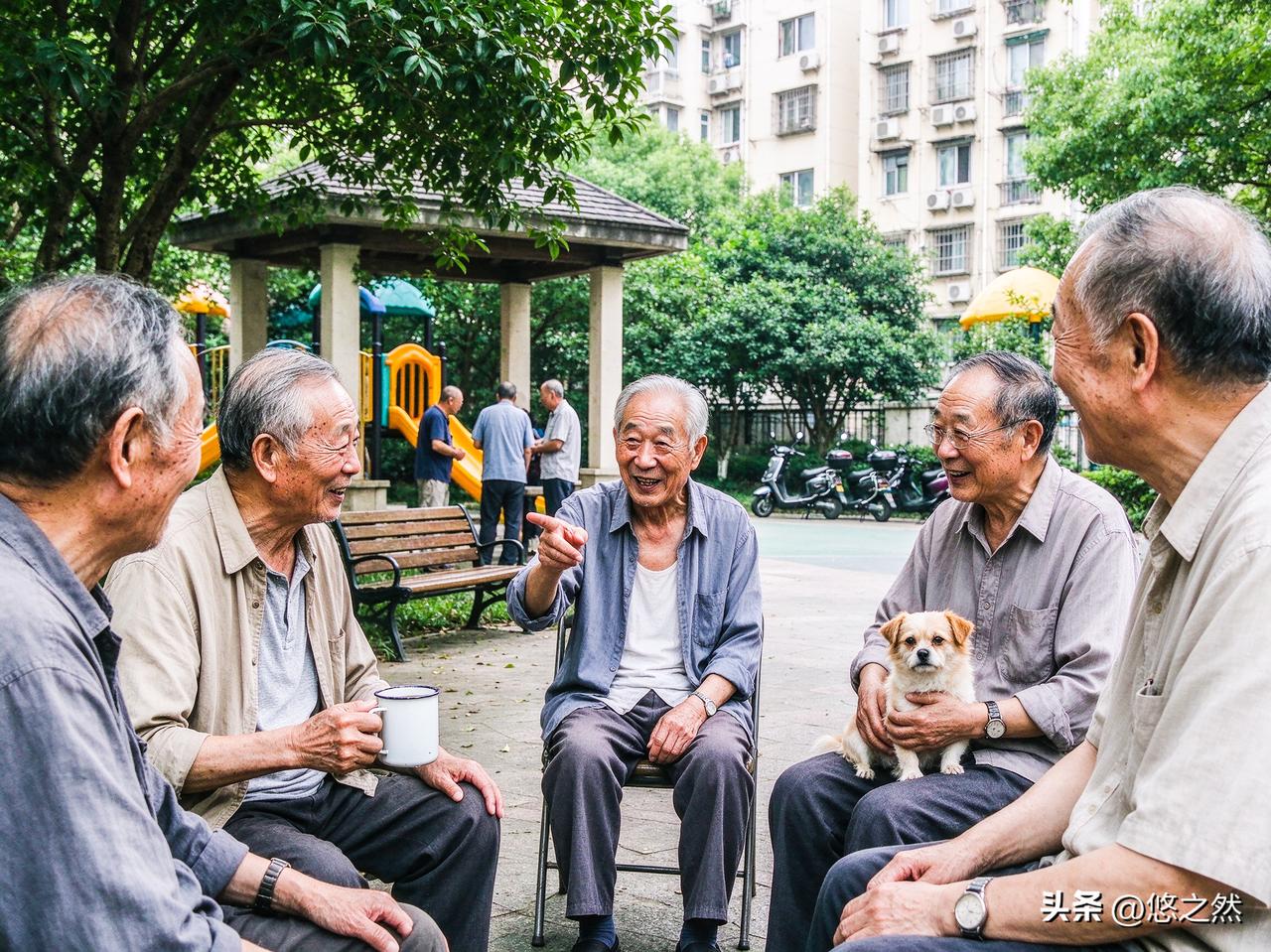 小区来了位60多岁的先生，操着陕西普通话，与几位叔爷聊上了天。他说他来自陕西关中