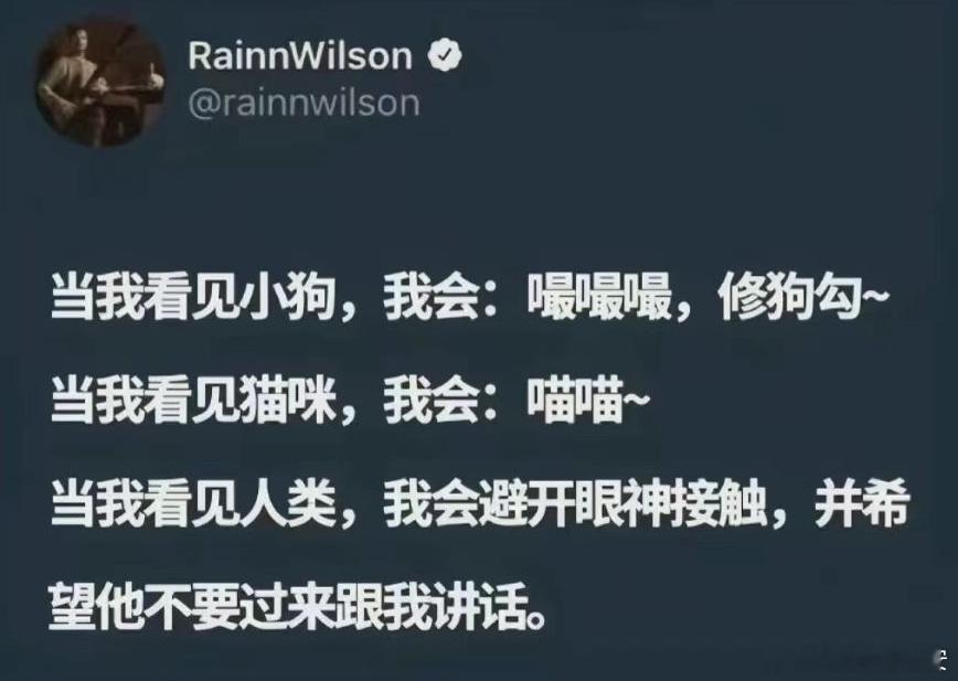 更多时候觉得动物比人好相处。 