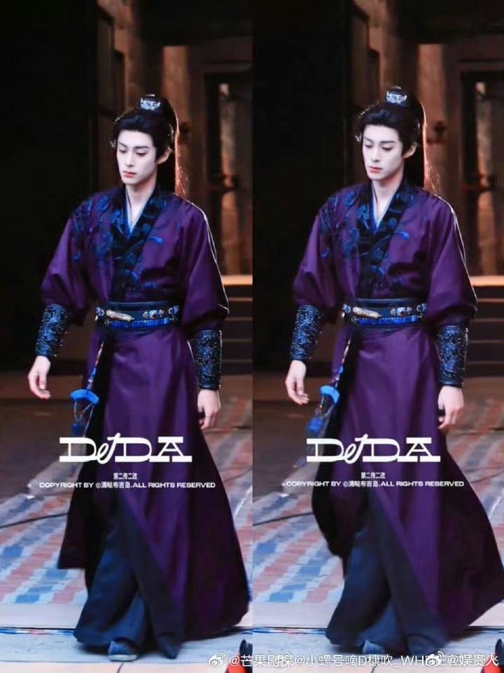 王鹤棣紫衣少年谢景行王鹤棣将门毒后紫衣路透 将门毒后王鹤棣谢景行路透，紫衣造型太
