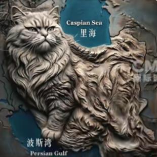 伊朗南部多地深夜传爆炸声，外交部发言人发猫状地图用鼠猫喻敌我 
 
当地时间5月