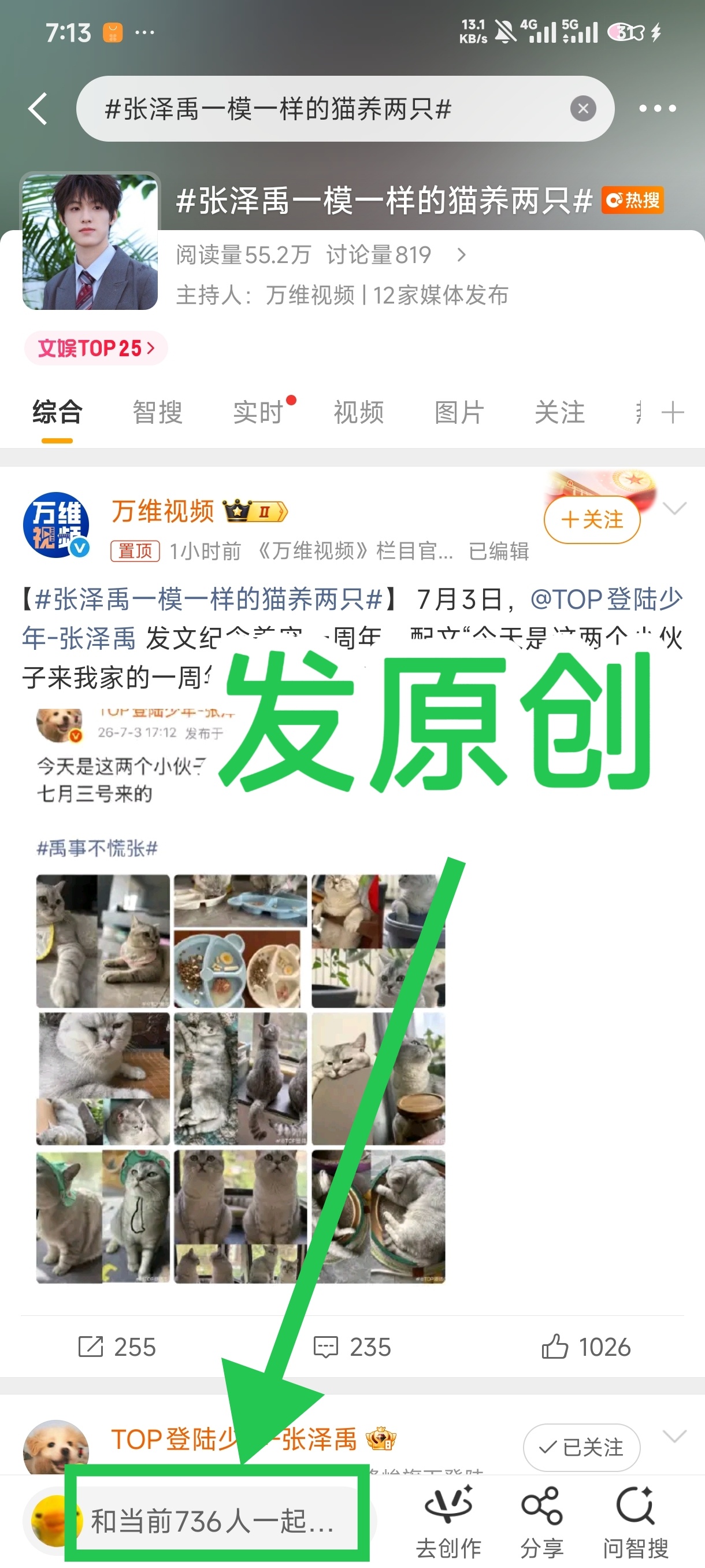 张泽禹一模一样的猫养两只文娱啦！！！看到的一定要带词条来发原创呀！！！ 