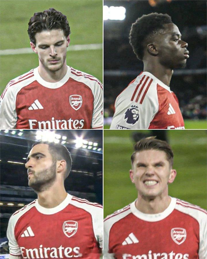 阿森纳球员在与切尔西战平后的表情，你分别读出了什么 切尔西1比1阿森纳 阿森纳著