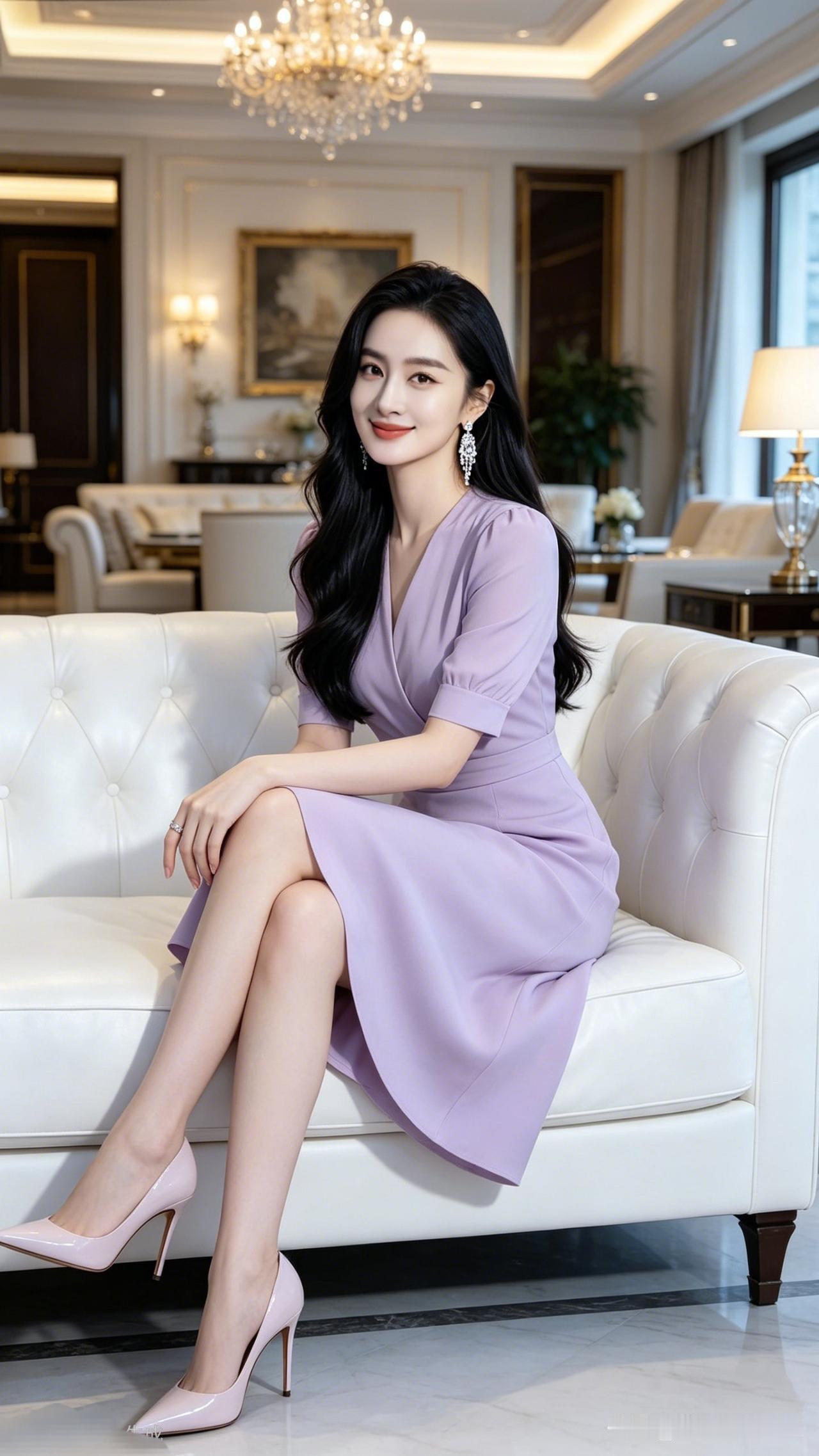 优雅紫裙，气质满分，坐享奢华时光
