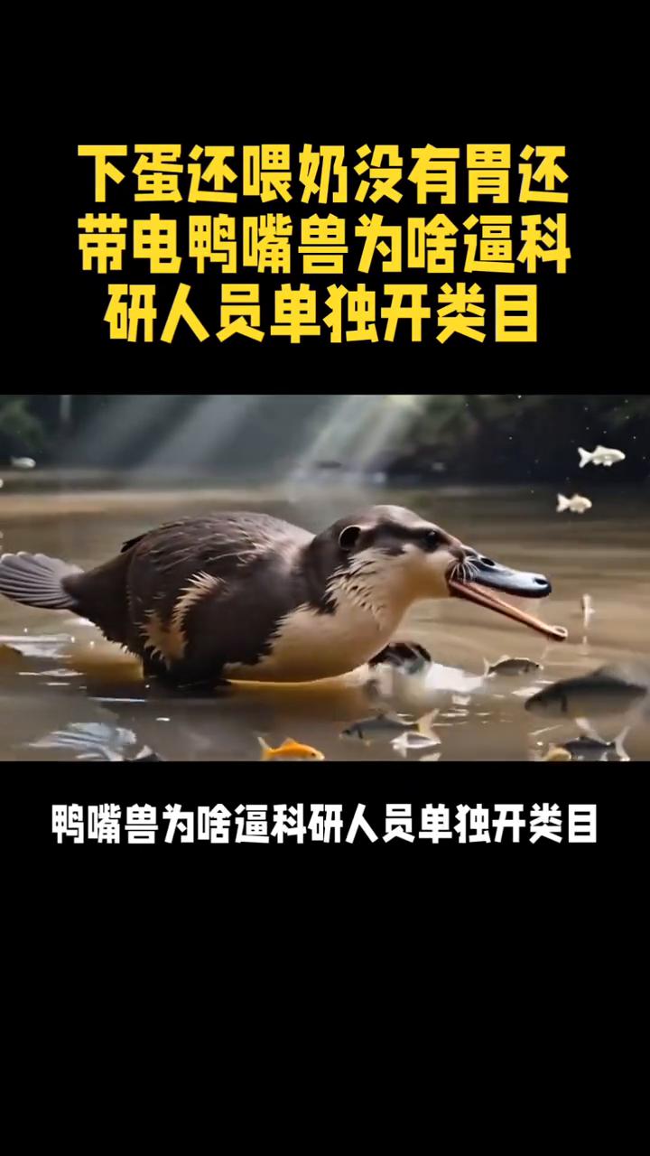 下蛋还喂奶，没有胃还带电，鸭嘴兽为啥逼科研人员单独开类目？
下蛋还喂奶，没有胃还