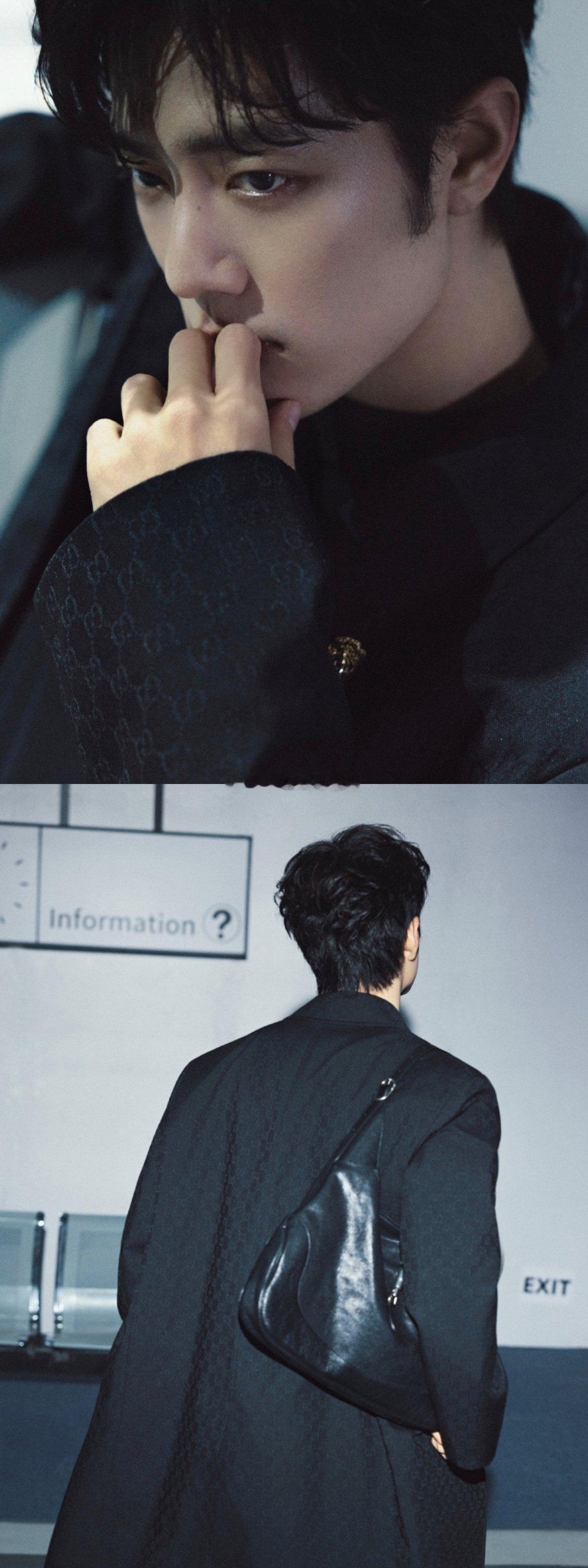 肖战米兰时装周Gucci看秀造型出图，米兰时装周见！ 