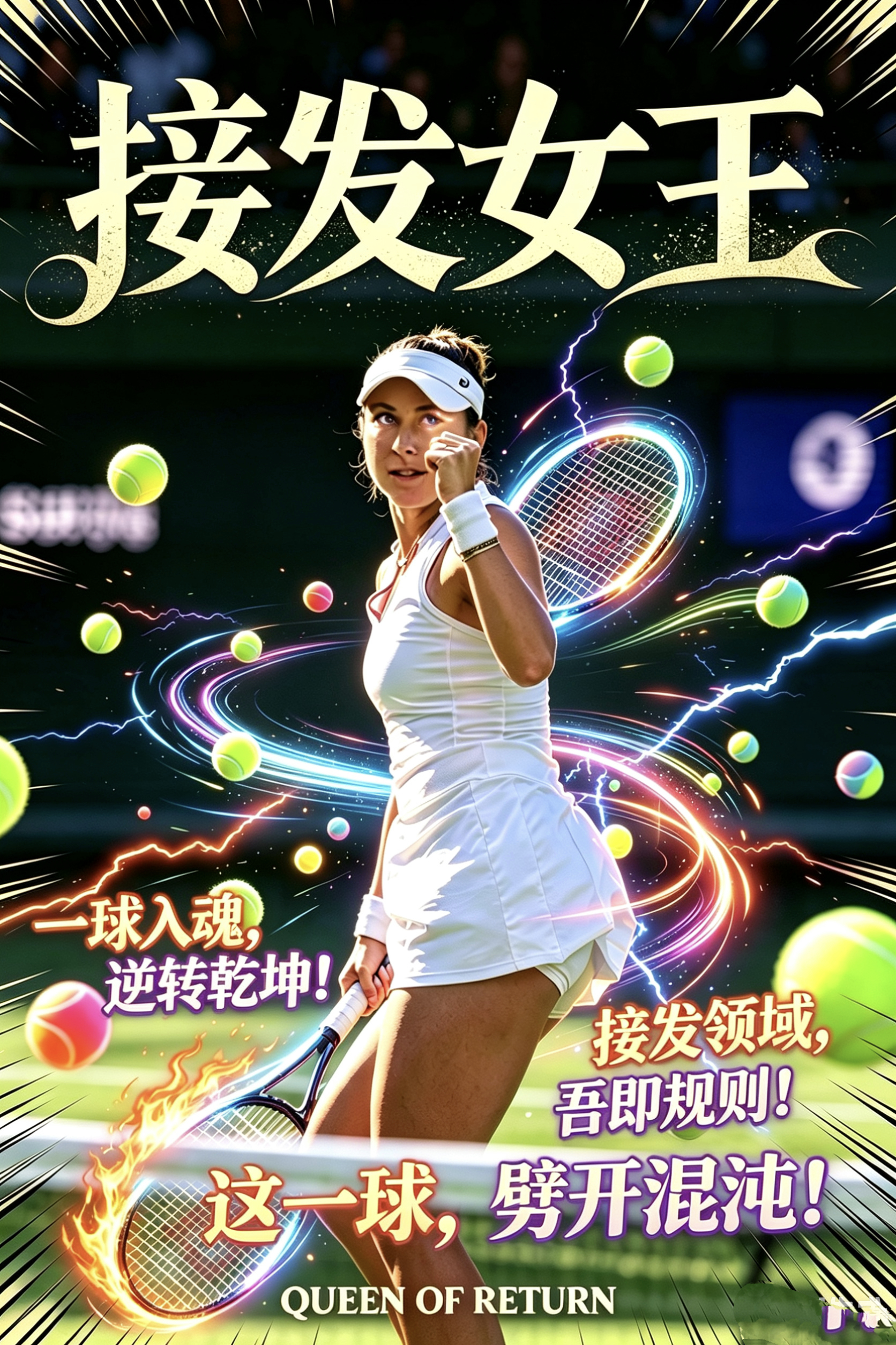 我本顶住压力以7-5 6-0横扫王欣瑜挺进温网2026第三轮🔥本西奇接发球以及