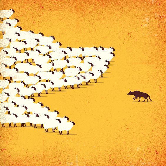猛兽总是独行，牛羊才成群结队。——  鲁迅 ​​​