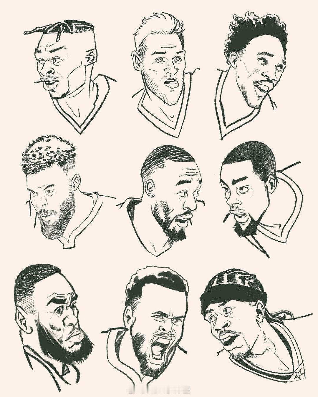 难度系数0.3！看图识球星！看你能认出几个？#nba你我皆主角# ​​​