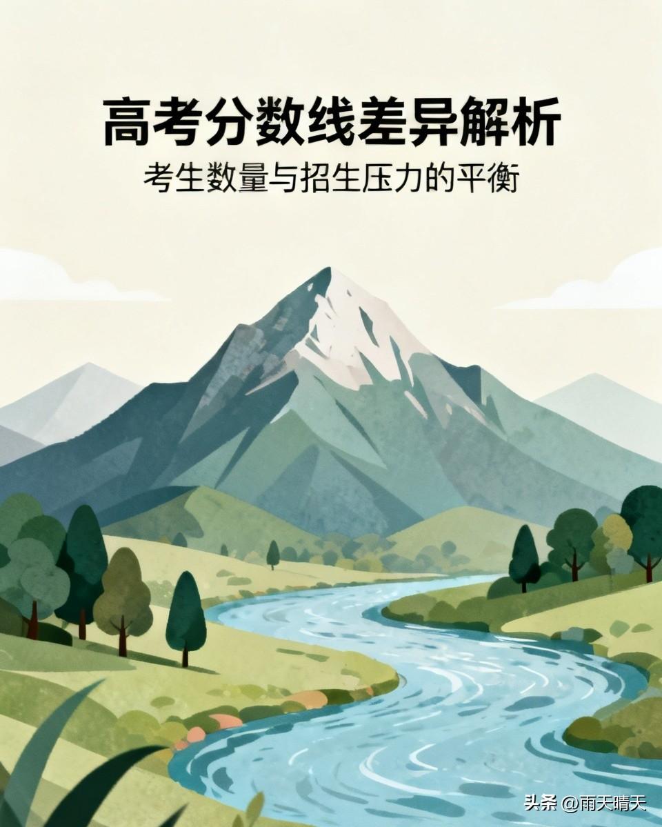 每个城市考生占比不一样，所以导致各地高考分数线存在较大差异。以人口大省为例，考生