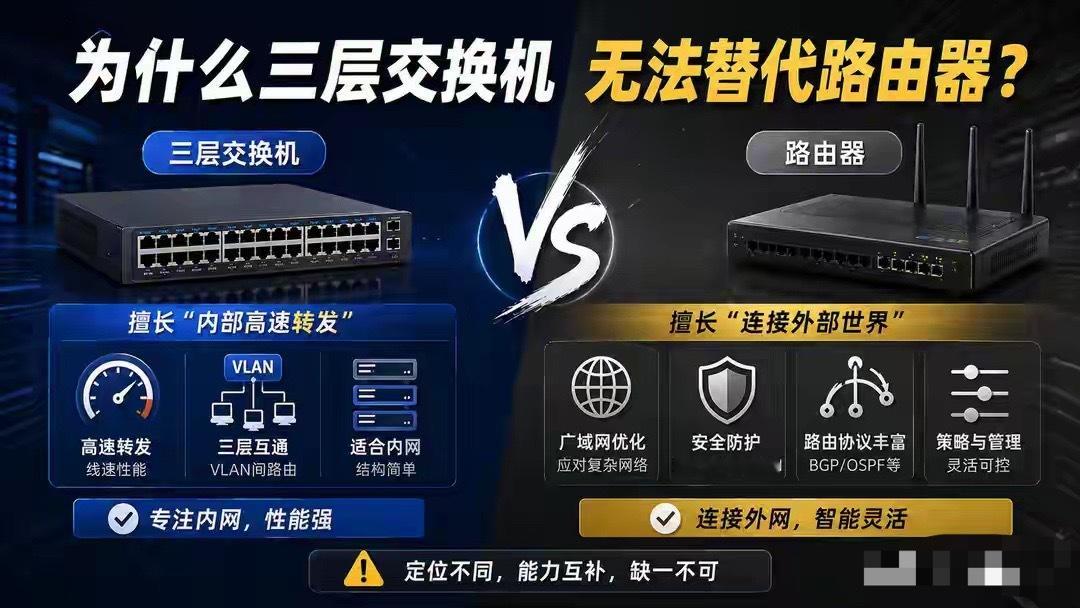 为什么三层交换机无法替代路由器？ 