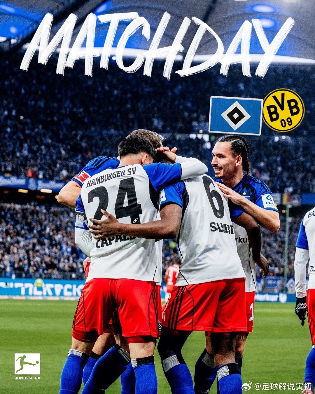 今晚10点半，天视体育，到易北河畔去看看原谅了德甲的北大王和大黄蜂的对决！ ​​