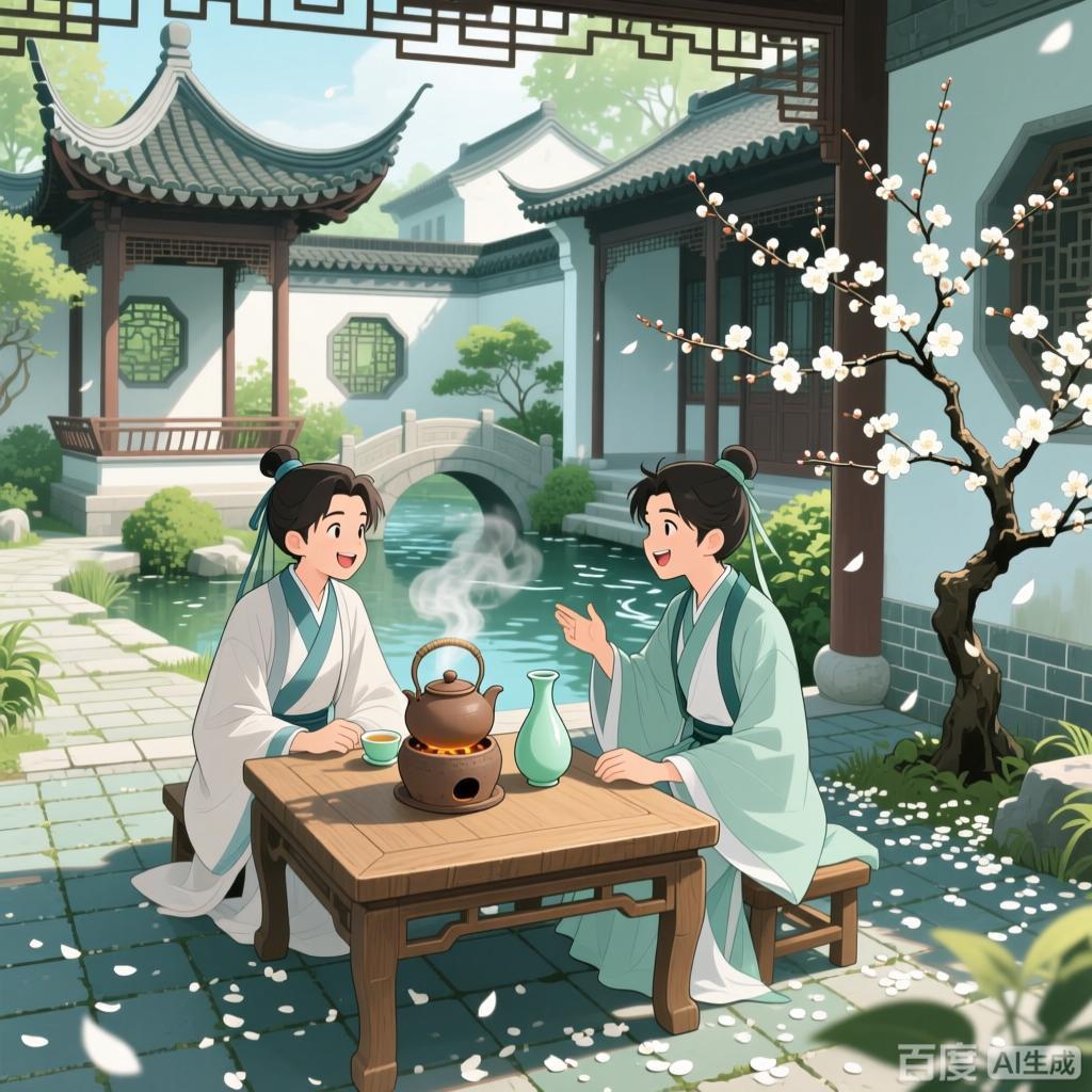对下联原创
煮茶聊天地，品酒享人生