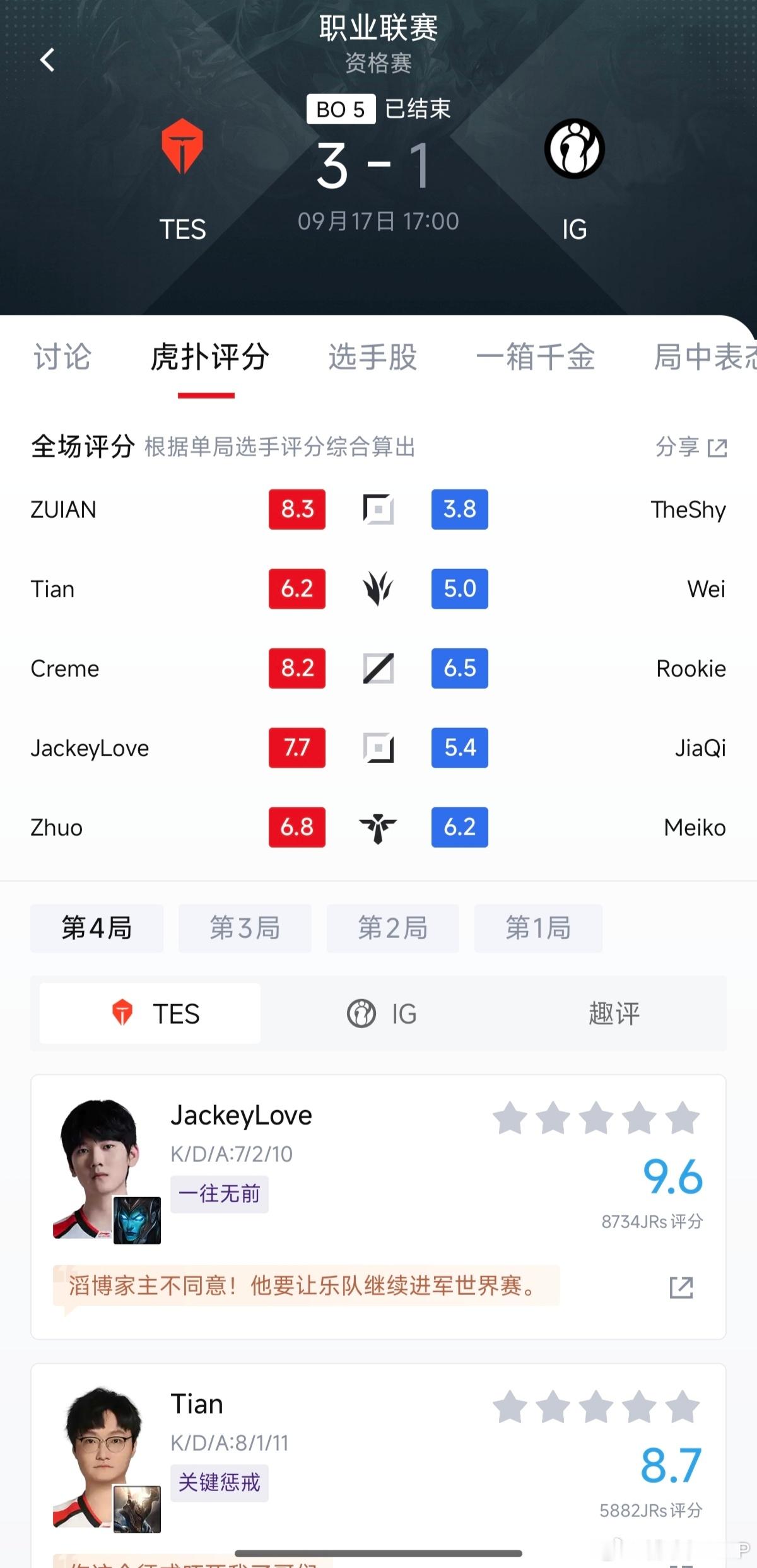 听见你说，出歌看滔搏。恭喜Zuian跟Zhuo首次进入世界赛[笑而不语]Thes