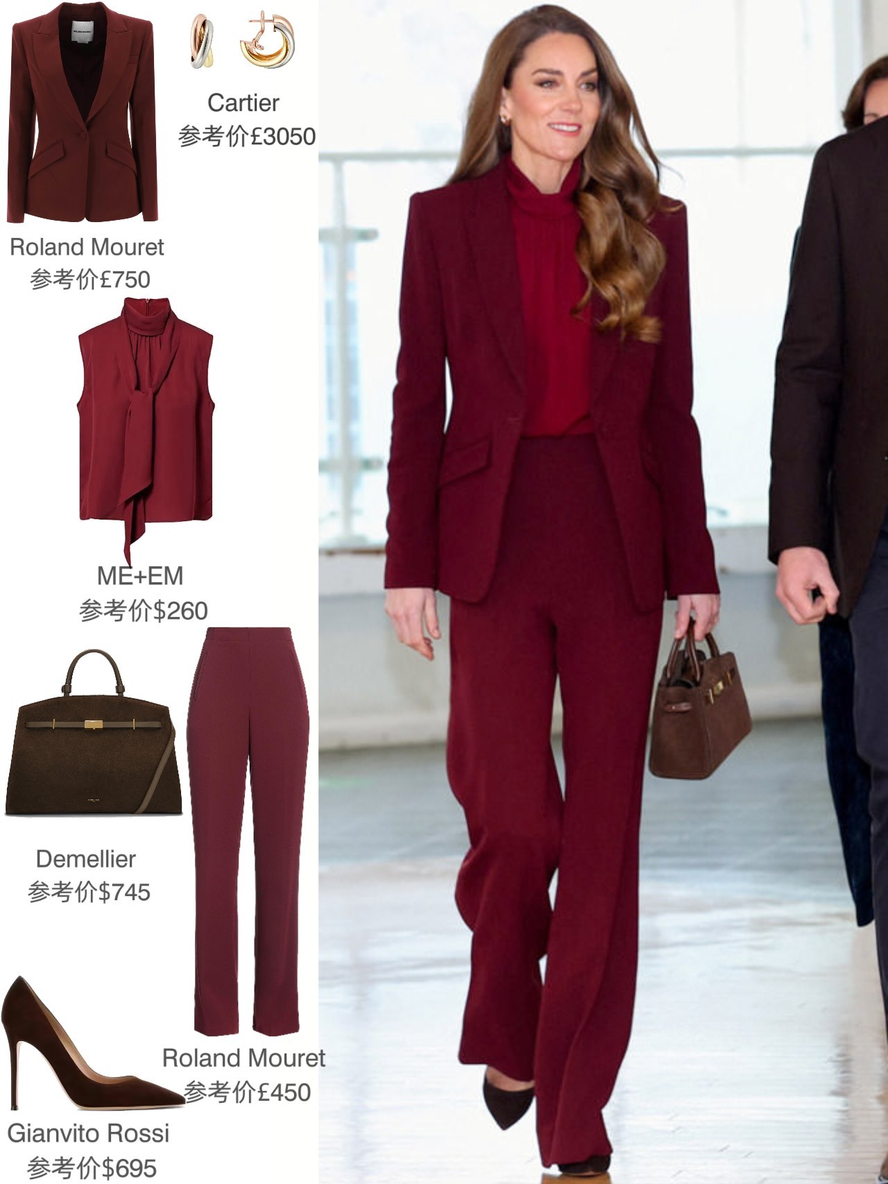 1月9日，访问伦敦查令十字医院🏥~开年红LOOK，红红火火，重穿的Roland