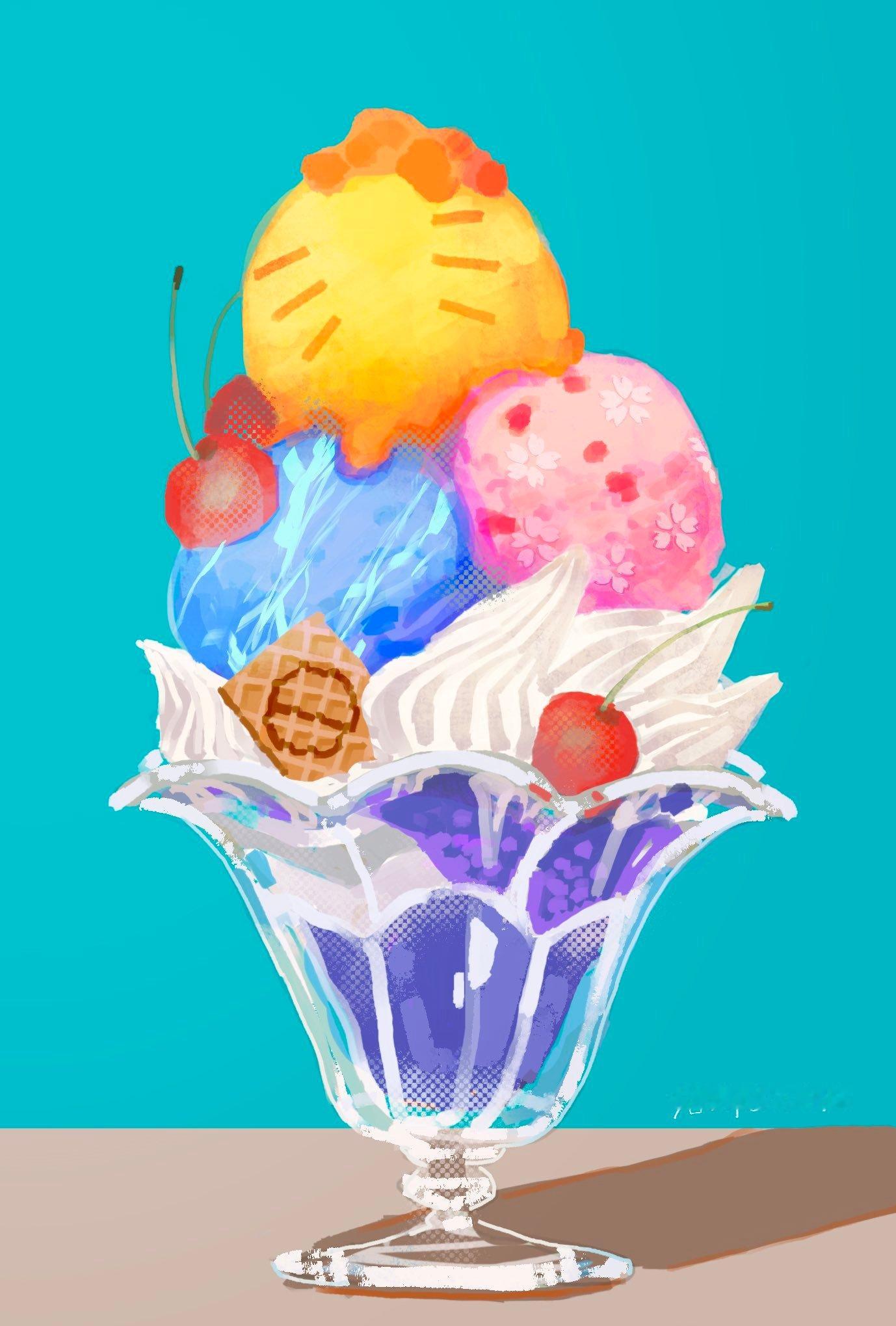 原来石崎老师绘制的这张插画是小七班啊一开始没细看 我以为就是普通的冰淇淋[允悲]