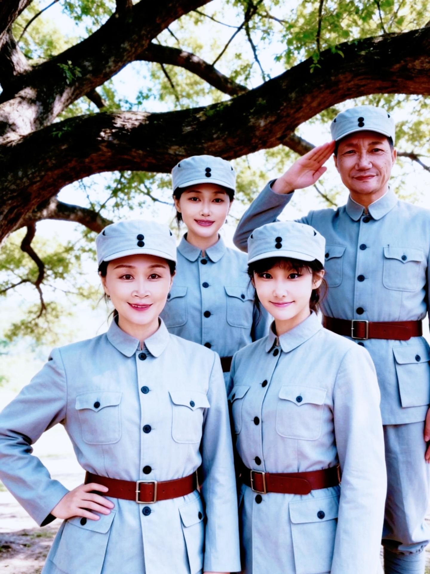 AI树下合影