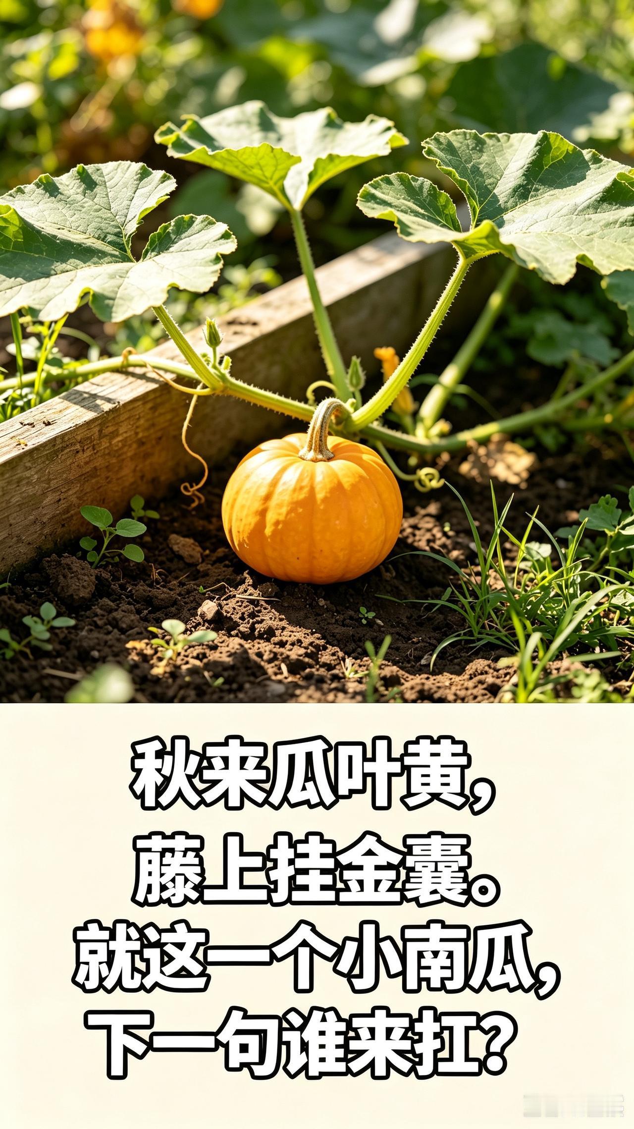 秋风轻拂，菜园静悄悄地踏入秋境🍂
满架瓜藤在这一季里忙忙碌碌，最终却只等来这一