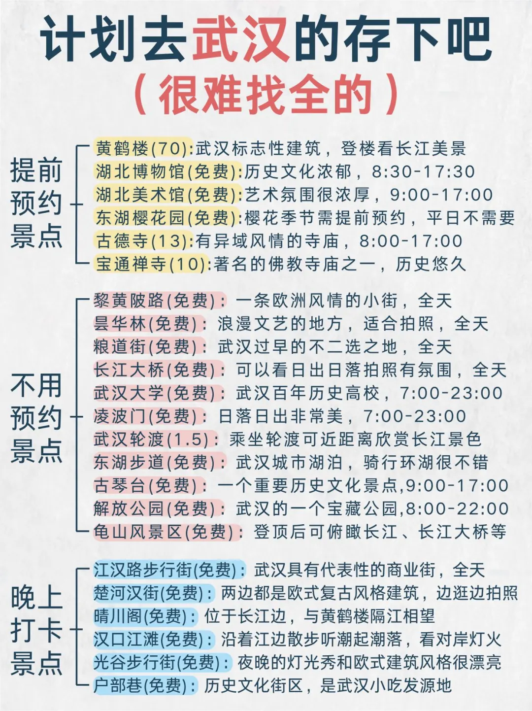 3-4🈷️要来武汉旅游的姐妹👭，收好这份攻略