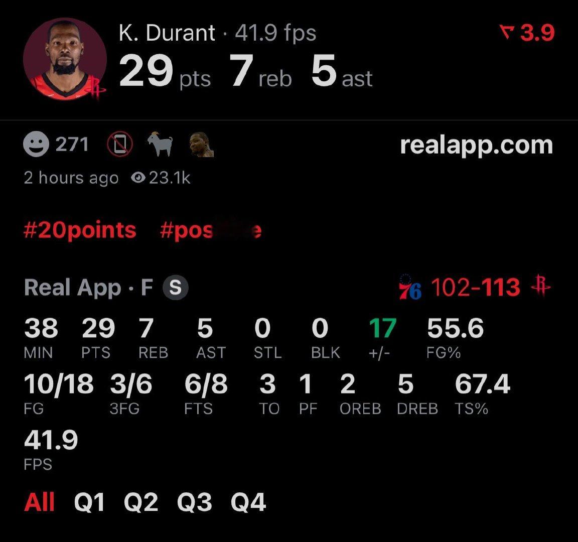 火媒BiasedHouston：只要你看了火箭队这赛季的表现，就就不会认为杜兰特