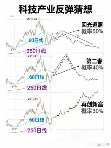 科技反弹一周了，你们觉得科技后续会怎么走？以下这四种概率你们觉得哪个可能性最大？