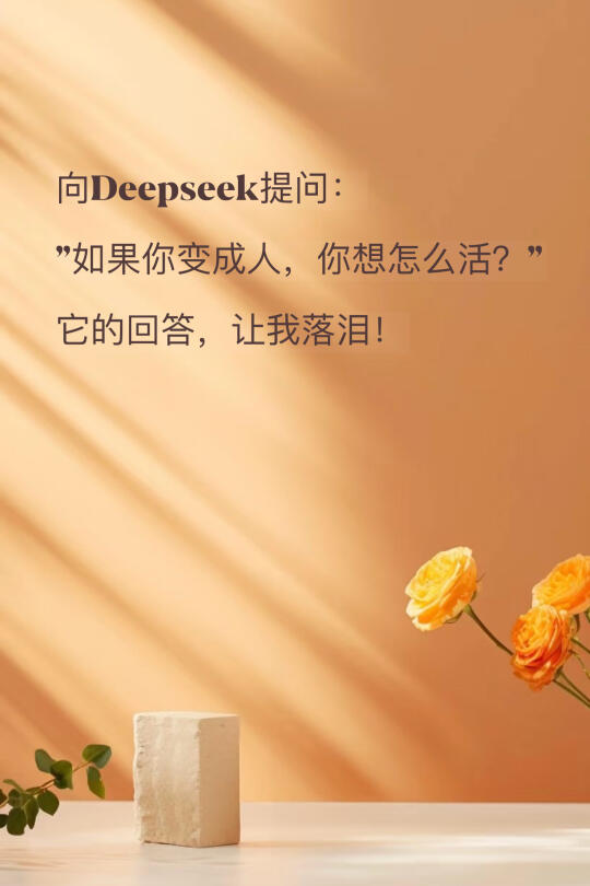 向DeepSeek提问“如果你变成人，会怎么活？”