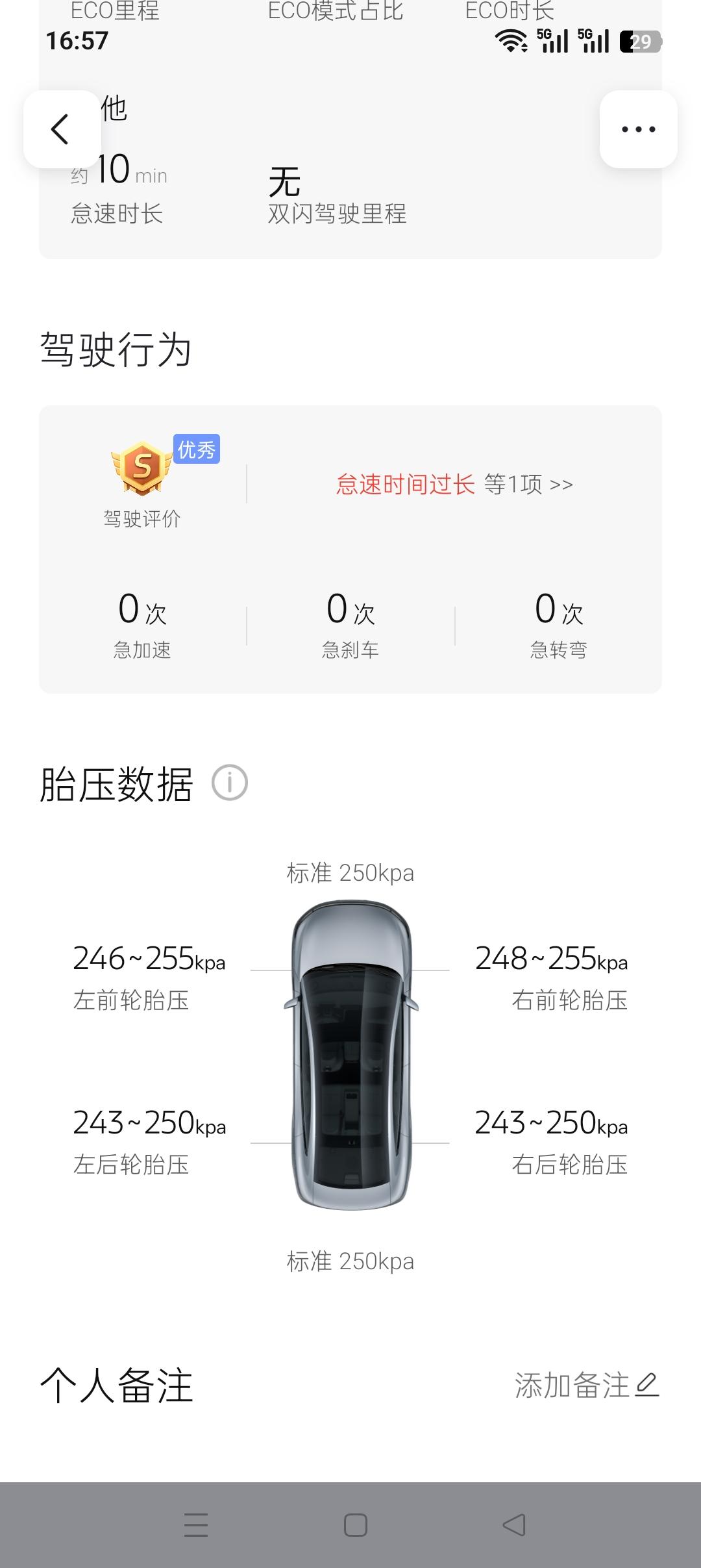 这胎压很标准