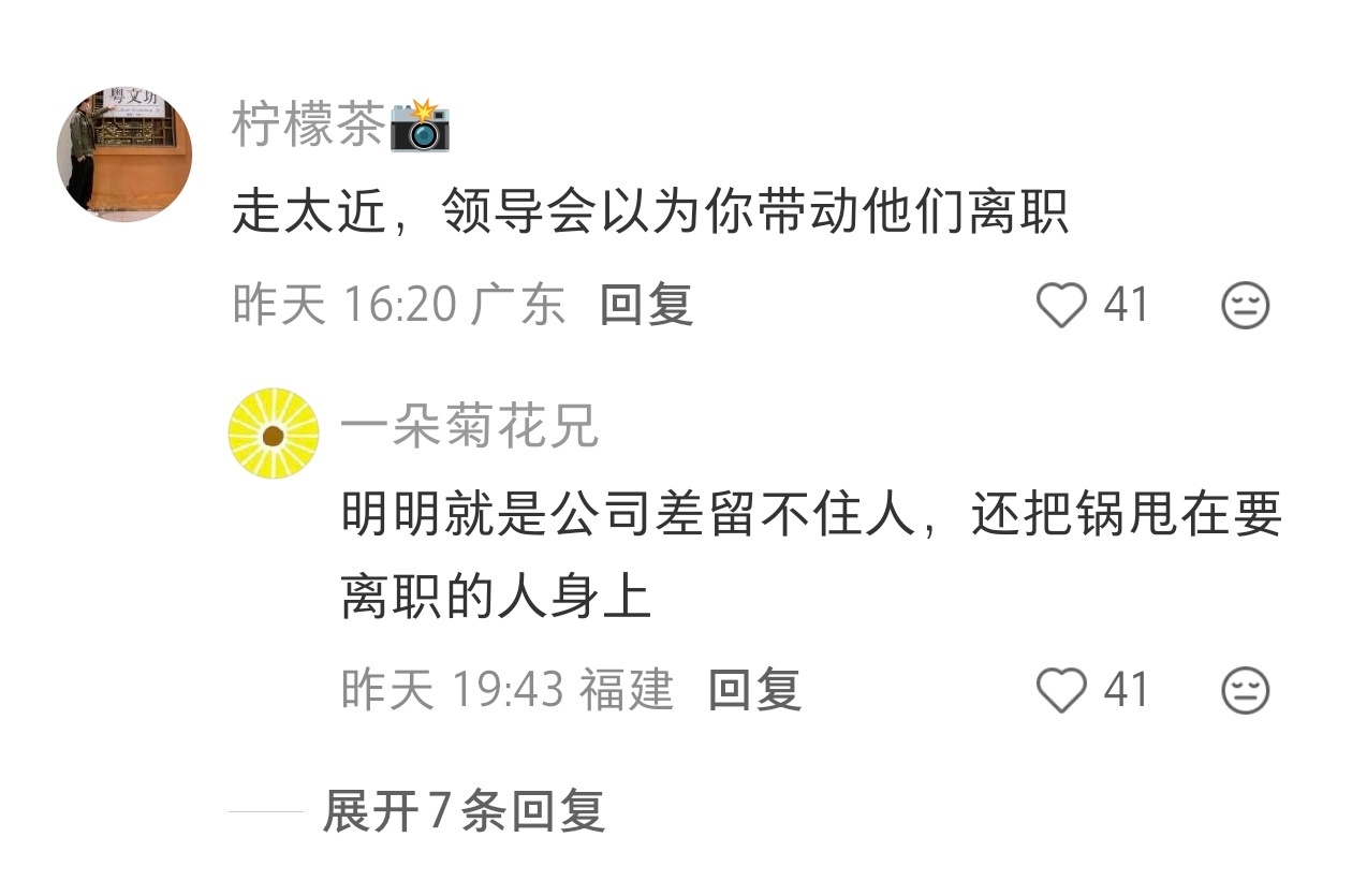 快离职的时候，你会发现所有同事都不理你了。 