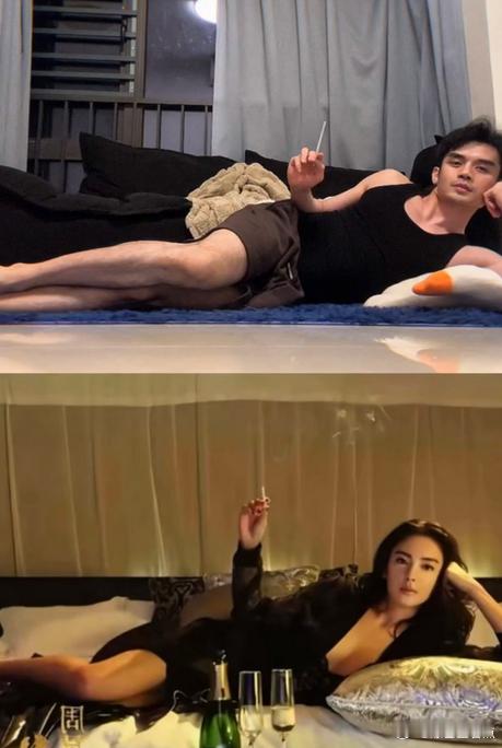 内娱拍照模版上新了美人鱼pose又火了张雨绮那个沙发躺谁学谁飒！慵懒又霸气，感觉