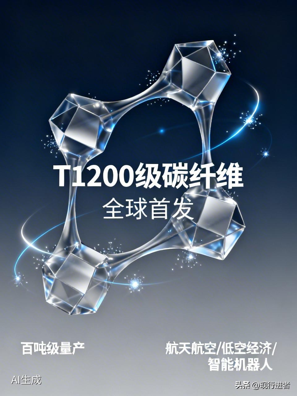 中国成功实现T1200级碳纤维全球首发，这一突破性材料的直径不足发丝十分之一，却