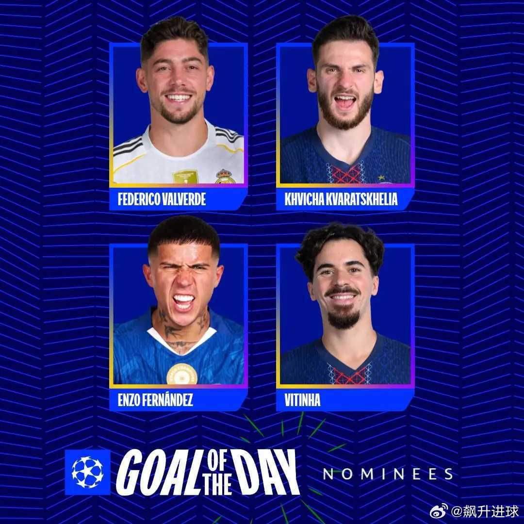 欧冠今日最佳进球候选：巴尔韦德、恩佐、维蒂尼亚、KK入围北京时间3月12日，在欧