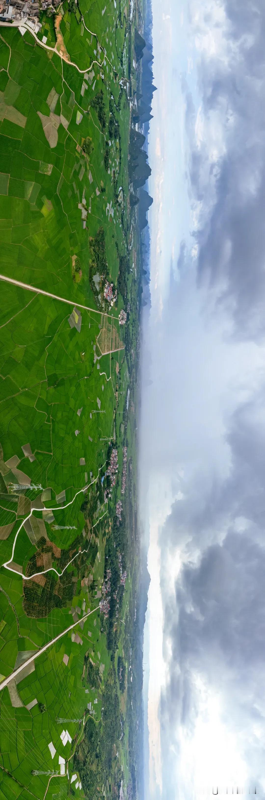 风云莫测的桂林市临桂区田园风光