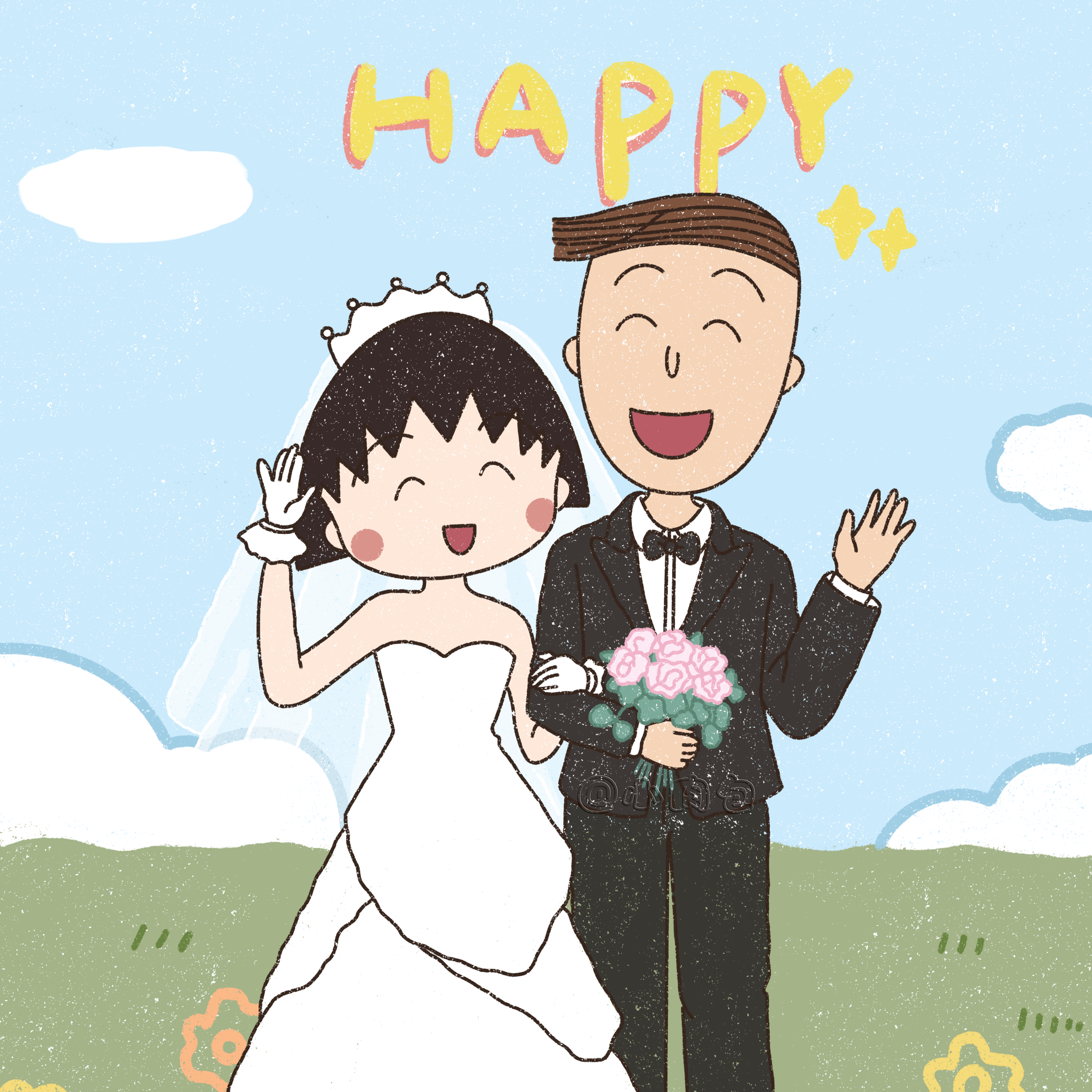 花轮和小丸子结芬啦💗樱桃小丸子樱桃小丸子动漫壁纸