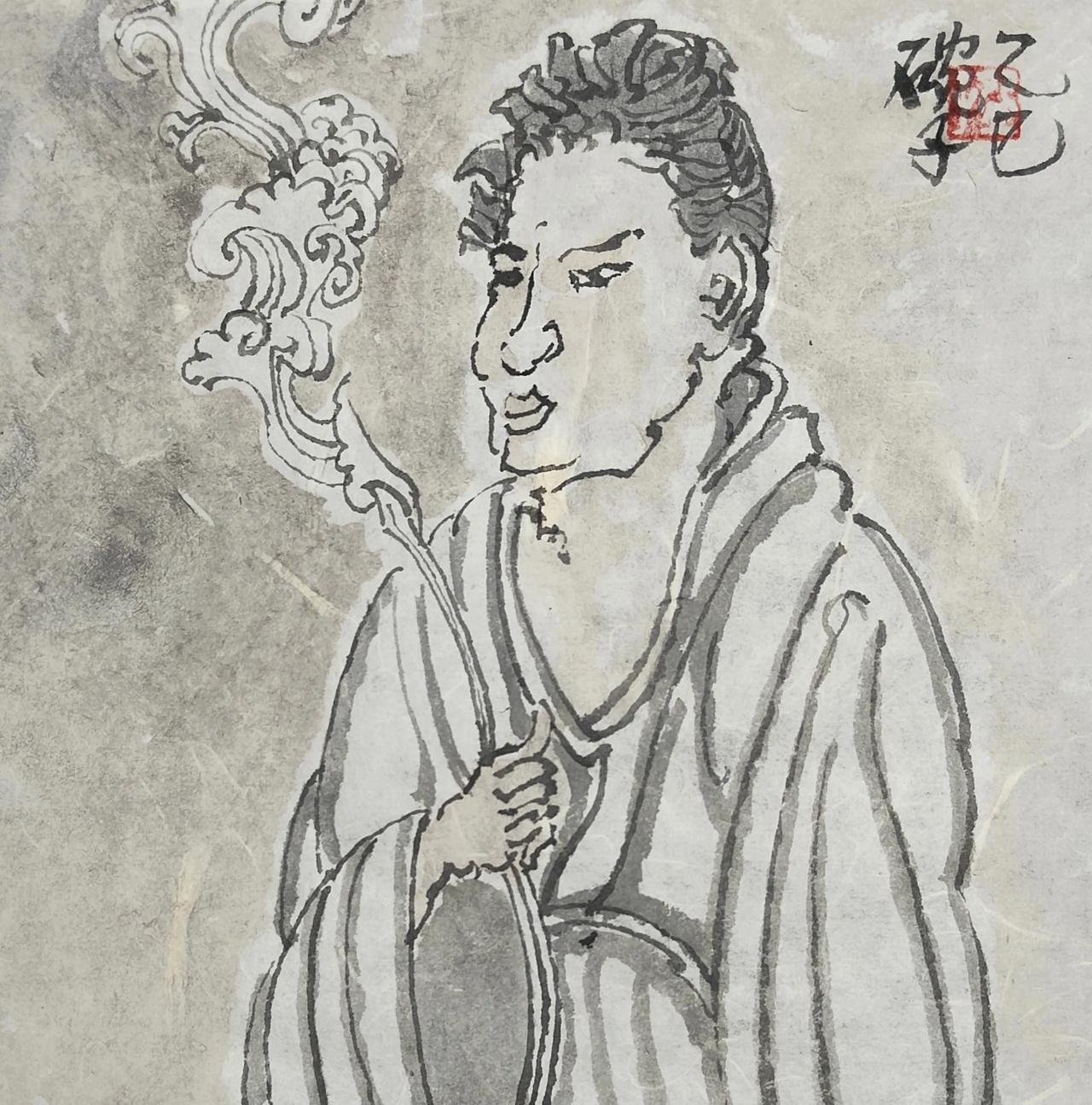碗子的纸片水墨