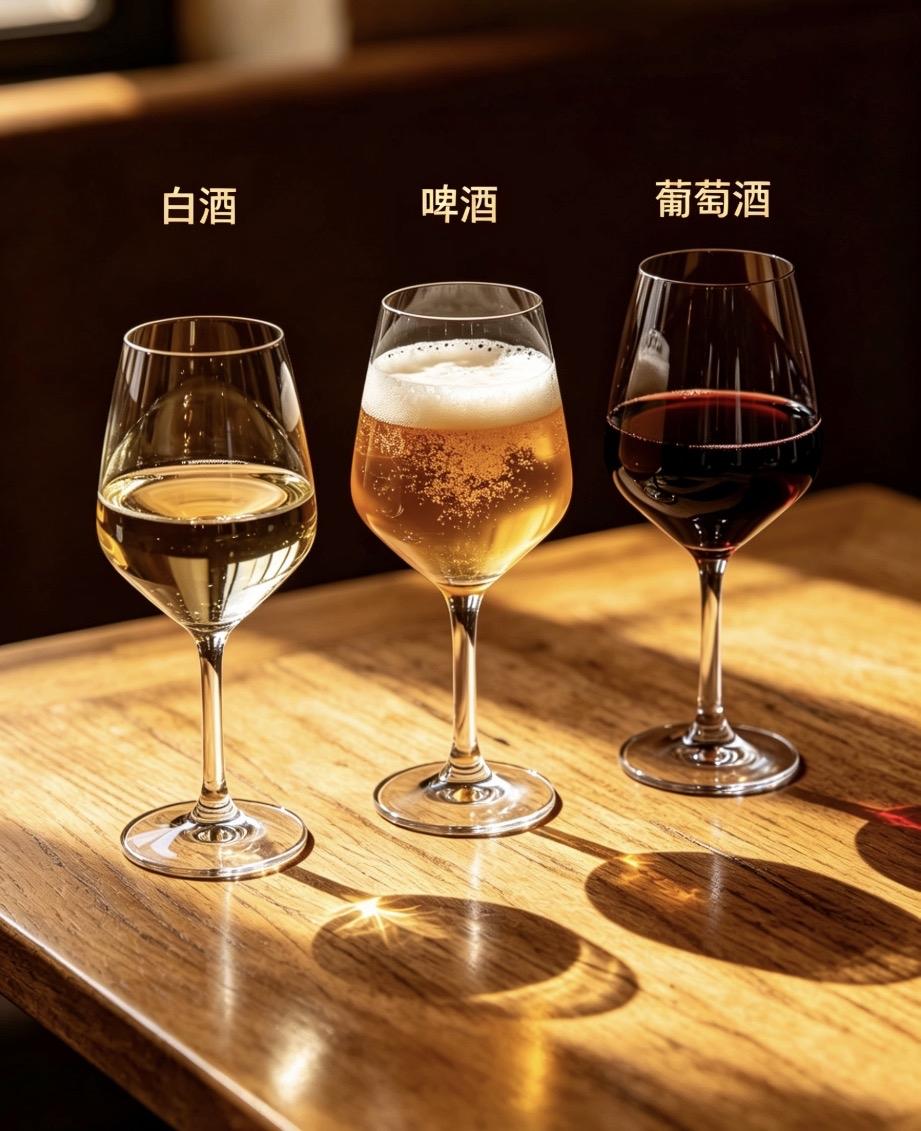 上联：白酒啤酒葡萄酒
下联：梅花兰花牡丹花