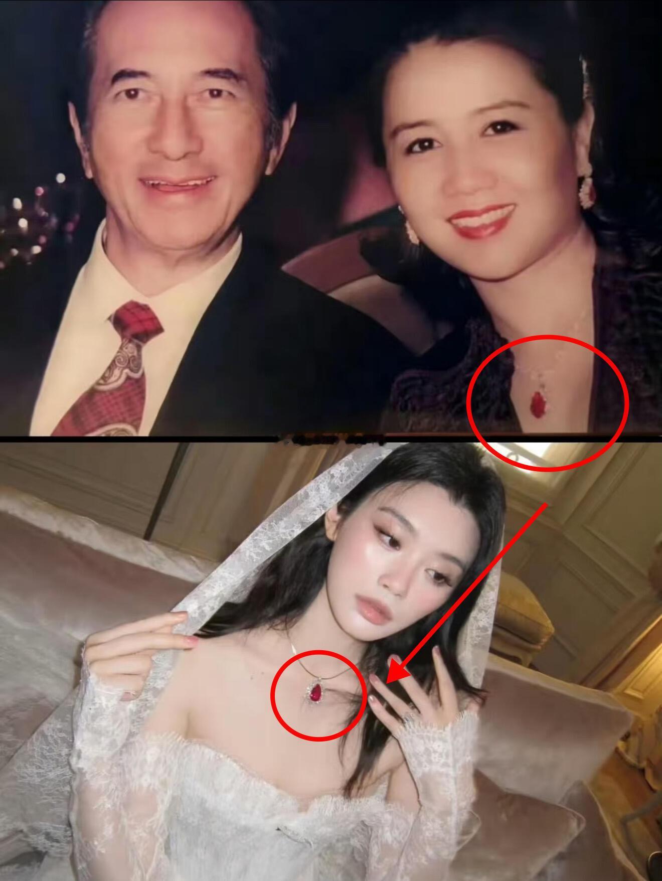 奚梦瑶这条红宝石项链原来是四太梁安琪的 
