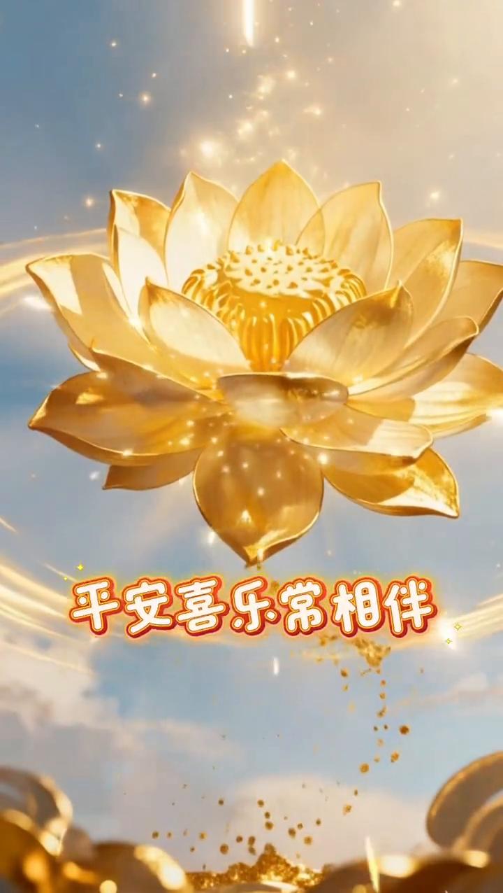 金运初绽应福来，步步生香事事乖。平安喜乐常相伴，岁岁长安福满怀。