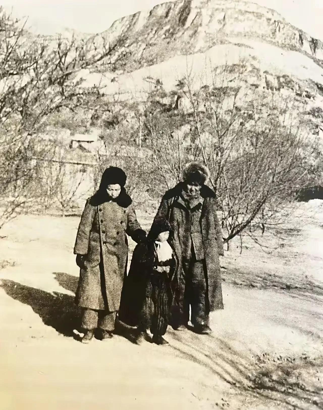 就像一幅中国水墨画，毛主席一家人，从大山深处走向人民共和国，意境很美…人民画 大