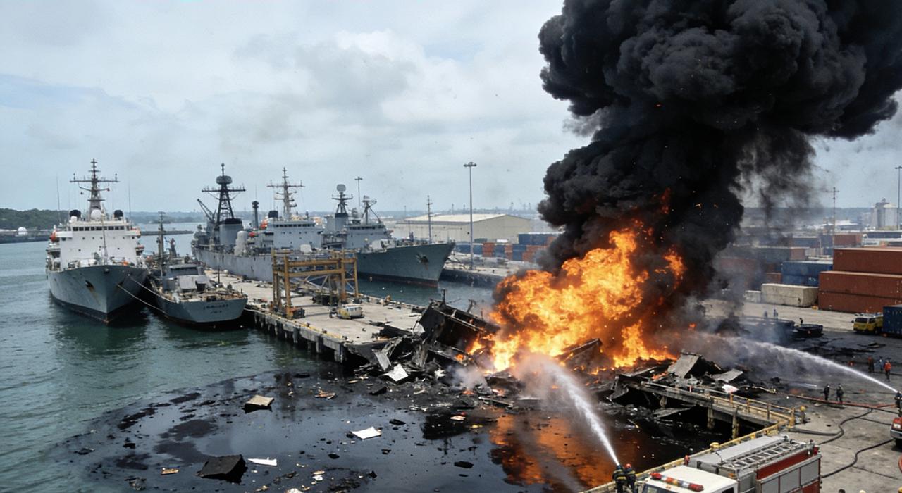 美军舰后勤补给港口遭袭
 

 
当地时间3月11日，阿曼南部塞拉莱港遭到无人机